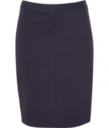 Elevate your office-ready style in this flattering pencil skirt from DKNY - High waist, front seam detail, back slit, concealed back zip closure, slim fit - Wear with a cashmere pullover or oversized blouse and classic pumps