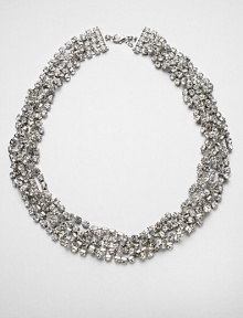 Sparkle in this faceted, multi-row style with twisted design. BrassGlassLength, about 30Lobster clasp closureImported 