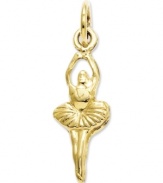 A gift that will have her doing pirouettes! This charming ballerina charm is crafted from polished 14k gold. Chain not included. Approximate length: 4/5 inch. Approximate width: 1/5 inch.