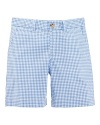 The essential flat-front Prospect short is updated for warmer weather in gingham-checked lightweight woven cotton.