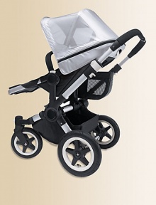 Fine silver mesh fabric canopy with excellent ventilation provides comfortable 50+ UVA/UVB sun protection. For use with the Bugaboo Donkey stroller.Bugaboo Donkey Base and Bugaboo Tailored Fabric set must be purchased separately to complete the strollerPolyesterHand washImported Please note: Stroller sold separately 