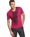 Your denim style just scored a coup of casual cool with this v-neck t-shirt from Calvin Klein.