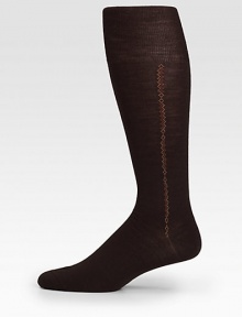 Over-the-calf socks featuring a vertical-chain stripe detail.80% wool/20% nylonMachine washMade in Italy of imported fabric