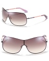 City streets or mountain slopes, these shield-style shades ensure you look chic. From MARC BY MARC JACOBS.