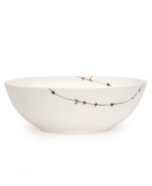 A flourish of thistles and starkly elegant vines add natural charm to this all-purpose bowl. The perfect collection for everyday to formal dining, Flourish dinnerware goes easily from oven to table to dishwasher. Qualifies for Rebate