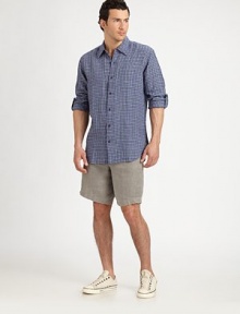 EXCLUSIVELY OURS. An effortless option for a sharp summer look, woven in lightweight, luxurious linen that pairs easily with any classic shorts or crisp chino ensemble.Button-frontLinenHand washImported