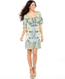 Prettier than a spring day, One World's romantic dress looks just right for day or night!