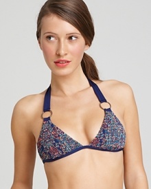 This smocked bikini from Ella Moss is a nod to luxe bohemian style. The exotic paisley print lends world traveler allure.