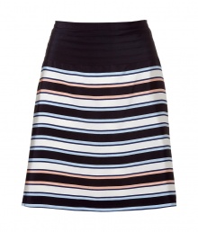 This chic A-line skirt from Marc by Marc Jacobs adds instant sophistication to your day or night look - Wide waistband, high waist, all-over stripe print, A-line silhouette - Pair with a breezy blouse, ballet flats, and a crossbody bag