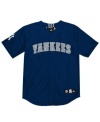 Just like the pros. He can suit up in the same looks as his favorite athletes with this team logo jersey from adidas.