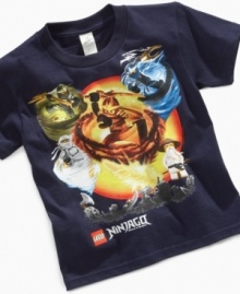 Catch the cool characters from Ninjago on this tee from Mad Engine.