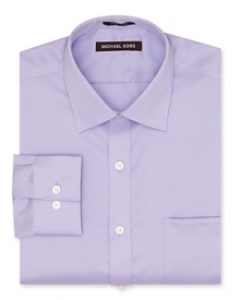 Crafted in crisp, non-iron cotton, this classic fit dress shirt from Michael Kors brings sophisticated style to your everyday wardrobe.