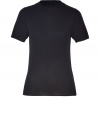 Stylish, understated essentials are the key to a perennially chic wardrobe, and Jil Sander Navys dark navy mock neck pullover is a smart choice this season - Crafted from a super-soft, lightweight silk and cashmere blend - Slim cut fits close to the body - Mock neck and short sleeves - An everyday indispensable that works 24/7 - Pair with jeans and loafers, a pencil skirt and pumps, or leather pants and ankle booties