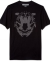 Keep your mouth shut! Metal mouth short sleeve crew neck t-shirt by Sean John.