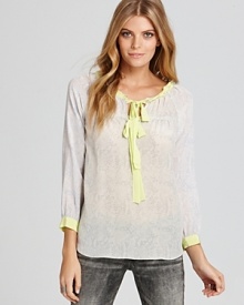 Rebecca Taylor Blouse - Bow Tie Python