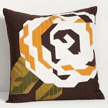 Fashioned in an abstract floral print, complete your garden bedroom setting with this lovely decorative pillow.