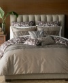 A spectrum of warm, brown tones commingle with eclectic patterns in this Capetown comforter set from Bryan Keith for an enticing appeal in the bedroom. Boasting intricate embroidery and printed elements, this set comes complete with shams, bedskirt and decorative pillows for an extra boost of style.