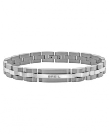 It's all in the name. This Manta collection bracelet from Breil is designed for the confident man. Crafted in two-tone stainless steel with a buckle closure and engraved logo. Approximate length: 8 inches.