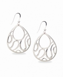 A perfect pattern. This pretty pair by Style&co. features an intricate openwork design in silver tone mixed metal. Approximate drop: 2 inches.