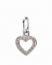 Refined and romantic, PANDORA's heart pendant in sterling silver and pink zirconia adds a sweet touch to your statement necklace.