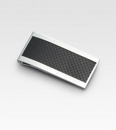 Stainless steel money clip with black carbon inlay.Stainless steel1 x 2Imported