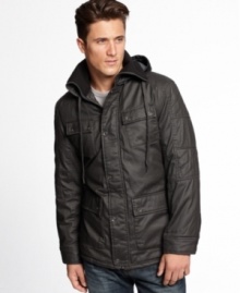 Look good in your layers with this modern jacket from INC International Concept.