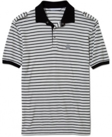 Sweet stripes initiate this classic Sean John polo in the cool-guy's rotation.