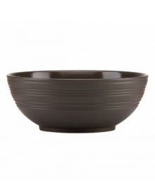 Elegance comes easy with the Fair Harbor pasta bowl. Durable stoneware in a cool sky hue is half glazed, half matte and totally timeless.