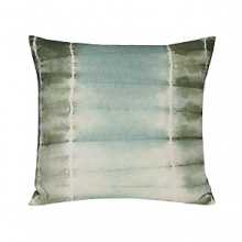 A tie-dye print decorates this fun pillow. Fashioned from a fine silk, it makes a beautiful addition to any home.