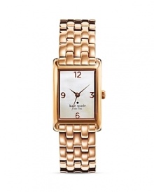 With pretty polish and elegance, kate spade new york's bracelet watch keeps you on schedule in spades.