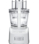 Offering home chefs more options than ever before, this next-generation food processor from Cuisinart is destined for culinary greatness. It comes fully equipped with three interchangeable bowls, plus an adjustable, 6-position slicing disc that ensures results exactly as you intended. Three-year limited warranty. Model FP-14.