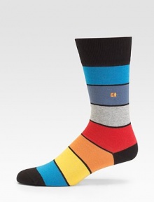 Make a significant colorblock statement with your simple suiting and pair these thick, cotton-blend socks for a stylish office ensemble.Mid-calf height70% cotton/28% polyamide/2% elastaneMachine washImported