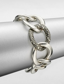 EXCLUSIVELY AT SAKS. From the Gourmette Collection. An artisan, handcrafted, sterling silver link chain accented with sparkling marcasite is a celebration of the founding years of this brand. MarcasiteSterling silverLength, about 8.25Concealed closureMade in Italy 