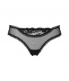 Turn up the heat in the boudoir with this sexy, lace-laden thong from Stella McCartney - Sheer mesh with lace detail and ruffle trim - Perfect under any outfit, or pair with a matching bra for stylish lounging