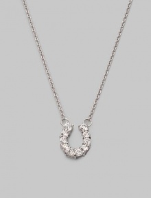 From the Tiny Treasures Collection. A good luck charm indeed, depicted in diamonds and set in 18k gold on a graceful chain. Diamonds, .24 tcw 18k white gold Chain length, about 18 Charm length, about ½ Lobster clasp Made in Italy