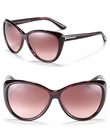 Look fierce in these oversized cat eye sunglasses with gradient lenses from Tom Ford.