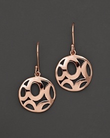 From the Rosé collection, small Carino circle drop earrings. Designed by Ippolita.