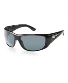 Show your swagger in these shiny black frames with grey polarized lenses. The inset Arnette logo at the temple only adds to the cool factor of these shades. Get these hot Heist sunglasses for a great price!