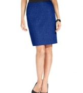 Strike a noticeably stylish note in this pencil skirt from Alfani, outfitted with an elegant lace overlay.