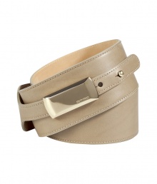 Cinch your look in style with this retrofuturistic belt from Etro - Wide leather belt with logo buckle - Style with an oversized cardigan and skinny jeans