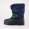 This boys' snow boot is rendered in waterproof nylon with a rubber sole and a removable winter fleece sock for extra warmth