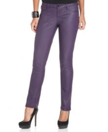 Look sleek and stylish in these petite skinny jeans from Seven7 -- featuring an array of brilliantly colored coated washes!