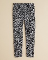 An animal print legging from Sofi blends a touch of camp into your toddler's flashy, fashion-forward look.