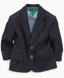 Instant class. Add this dashing Tommy Hilfiger blazer to any outfit for a touch of sophistication.