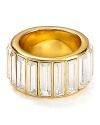 Make your chips count with this chunky ring from kate spade new york. Crafted of gold-plated metal and accented by glass stations, it's pretty-prismatic.