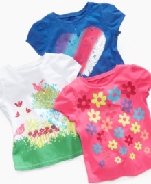 Everyday is springtime with these delightful graphic tees by So Jenni.