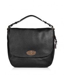 Lavish black Postmans Lock shoulder bag from Mulberry - Add instant luxe to the everyday with this leather bag - Small shoulder strap with turn lock closure - This must-have bag is great for everyday use