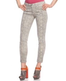 Allover python print adds a fierce flair to these Else Jeans skinny jeans -- a hot summer must-have!