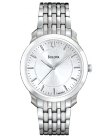 A classically designed watch from Bulova built with endless silver shine.