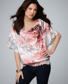 A rose is a rose...unless it's on Style&co.'s flirty top! Pair it with jeans and heels for an easy night out look!